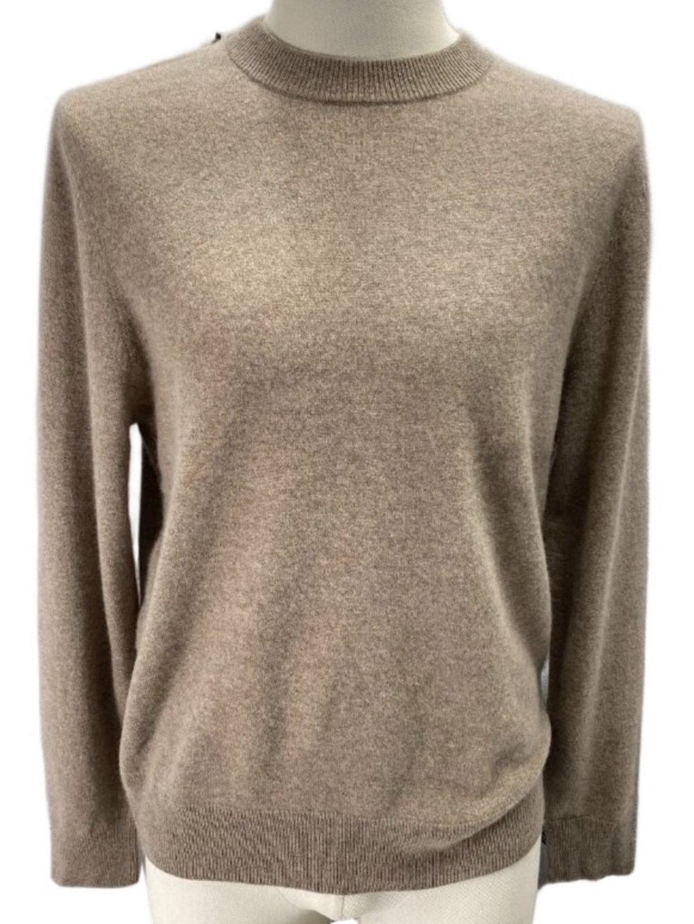 A Days March Mens Crew Neck Cashmere Sweater Size S Taupe Melange
